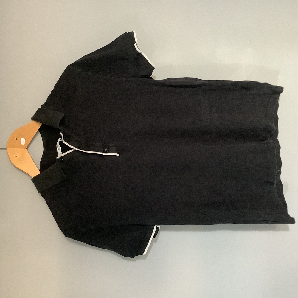 Versace Polo Shirt - Size M - Black - Pique Cotton - P2P 19” - Picture 4 of 8